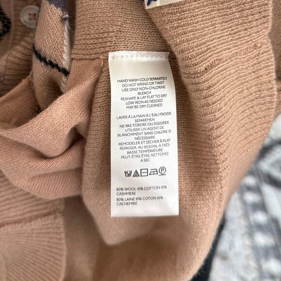 We The Free Aydin Plaid School Girl Cardi Tan Combo - Picture 5 of 5